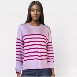 Philosophy Vibrant Two-Toned Pink Striped Knit Sweater Size Small